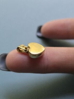 14k Gold Heart Pendant Charm - Made In Italy